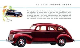 1939 Ford V-8 &#39;85 &amp; 60&#39; Vintage Original Color Sales Brochure - 7046, 10-38 Usa - £34.77 GBP