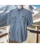 Woolrich Chambray Shirt Mens 2XL Blue Teton Button Down Short Sleeve Rug... - $310.31 MXN