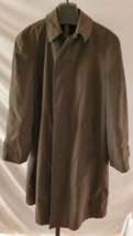 Brooks Brothers Black Men&#39;s Trench Rain Coat Size 38 Long Vtg 1960s 1970s - £59.35 GBP