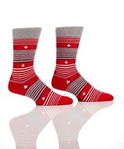 Yo Sox Men's Premium Crew Socks 3 Pairs Canada Day Motifs Red White Cotton 7-12 image 4