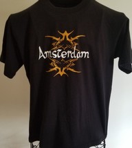 Europe Trend Sports ~ Men&#39;s Size Small ~ Amsterdam ~ Black T-Shirt ~ 100... - £17.72 GBP