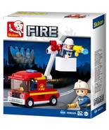 Sluban Kids Fire Truck Bucket Truck Building Blocks 82 Pcs set Building Toy - €9,42 EUR