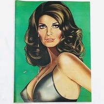 Raquel Welch Illustration Art Vintage 1970&#39;s Magazine Dennis Magdich Col... - £5.96 GBP
