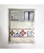 Ikea Birgit Ljuv 39&quot; x 98&quot; Fabric Curtain Panel Set Embroidered Multi-Co... - $59.35