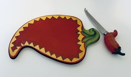 Red Hot Chili Pepper Cheese Plate Knife Tracy Flickinger Certified International - £17.31 GBP