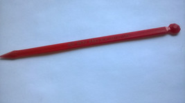 Hof Brau Haus  NEW HAVEN CT Swizzle Stick Drink Stirrer Restaurant Red Plastic - $6.65