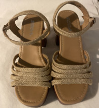 Soda Strappy Sandals Chunky Heels Size 8 M - £27.03 GBP