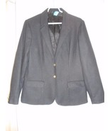 Vintage Women&#39;s Size 16 Black wool blend Blazer with pockets - $524.38 MXN