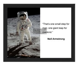 Neil Armstrong &quot;One Small Step For Man Giant Leap For Mankind&quot; 8X10 Framed Photo - £15.70 GBP