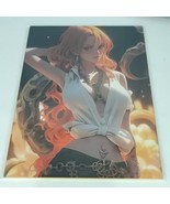 Nami Ace One Piece #055 Double-sided Art Board Size A4 8&quot; x 11&quot; Waifu Card - £30.92 GBP