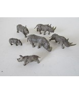 Assorted HO Safari Animals 6 pcs Rhino Zoo Plastic Dioramas Projects    ... - $141.33 MXN