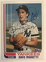 Dave Righetti Signed Autographed 1982 Topps Baseball Card - New York Yan... - £7.78 GBP