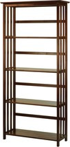 Casual Home Mission Style 5-Shelf Bookcase, Walnut - £68.74 GBP