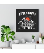 Horizontal Framed Motivational Poster with Quote &quot;Adventures are the Bes... - £48.82 GBP+