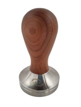 53mm Espresso Tamper Stainless Steel Flat Base &amp; Wooden Handle For Porta... - £11.92 GBP