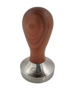 53mm Espresso Tamper Stainless Steel Flat Base &amp; Wooden Handle For Porta... - $20.55 CAD