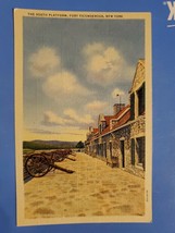 Vtg Linen Postcard South Platform, Fort Ticonderoga, New York, NY, Albany, Lake - £3.97 GBP