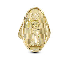 Gold Santa Muerte Oval Ring - £275.56 GBP+