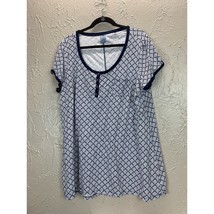 Jane And Bleecker Women&#39;s Blue Pajama Top Lounge Sleep Shirt Size XXL - $372.25 MXN