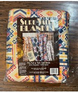 Vtg Sure-Value Aztec Southwestern Blanket Full/Twin 50% Poly 50% Nylon O... - €25,66 EUR