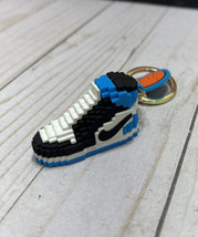 Blue Nike Air Jordans Sneakers Key Chain Ring Minecraft Pixel Basketball Shoe - £11.73 GBP