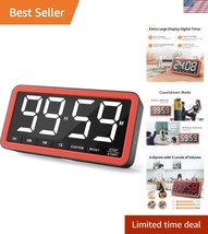 99-Hour Rechargeable Digital Timer with 4 Alarm Settings &amp; 3 Volume Levels - $840.68 MXN