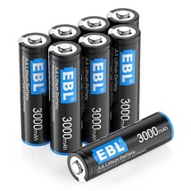 8 Pack 3000Mah 1.5V Lithium Aa Batteries - High Performance Constant V - £25.49 GBP