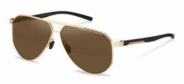 Porsche Design P8983 Sunglasses Sun Glasses B171 GOLD-BLACK-WITH-BRN Authentic N - $327.60