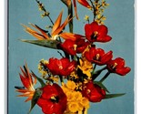 Tulips and Bird of Paradise Flowers in Vase UNP Chrome Postcard Z4 - $1.93