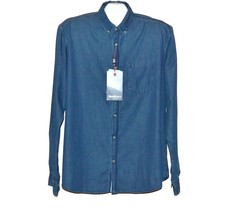 North 564  Men&#39;s  Blue Denim Cotton Shirt Size  US L - £29.18 GBP