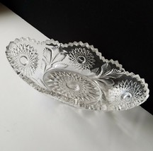 Millersburg Hobstar Feather Fern Celery Tray Oval Crystal Dish 10&quot; No. 3... - $19.80