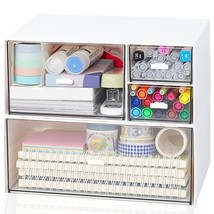 Desk Drawer Organizer, Clear Makeup Organizer Storage Box With 4 Removab... - $37.99