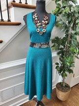Perceptions New York Women&#39;s Blue Polyester Sleeveless Knee Length Dress Size 14 - £22.38 GBP