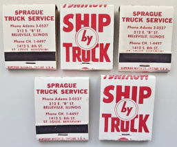 Vintage Sprague Truck Service St Louis Mo Matchbook NOS Lot of 5 PB136 - £10.35 GBP