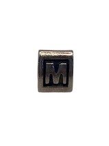 Authentic Pandora Sterling Silver Charm Bead.  LETTER M Signed S925 ALE - $20.00