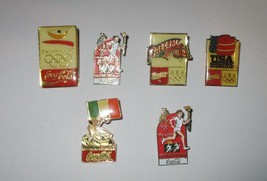 Coke Coca-Cola Olympic Lapel Pin - Lot of 6 Vintage Olympic Pinbacks - £7.47 GBP