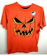 Boy&#39;s Halloween Orange Jack O Lantern Pumpkin Short Sleeve T-Shirt L (10... - $8.90