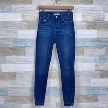7 For All Mankind B(air) Soft Stretch Skinny Jeans Dark Wash High Rise Womens 24 - £27.24 GBP