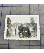 Vintage Photography Latino Couple South Texas Sitting Black And White 1950s - $134.28 MXN