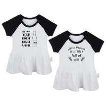 Pack of 2 Pregnancy Announce Gift Funny Dresses Infant Baby Girls Princess Dress - £17.11 GBP