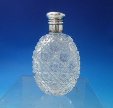 Sterling Silver and Cut Crystal Perfume Bottle circa 1900 4&quot; x 2 1/4&quot; (#5932) - £200.27 GBP