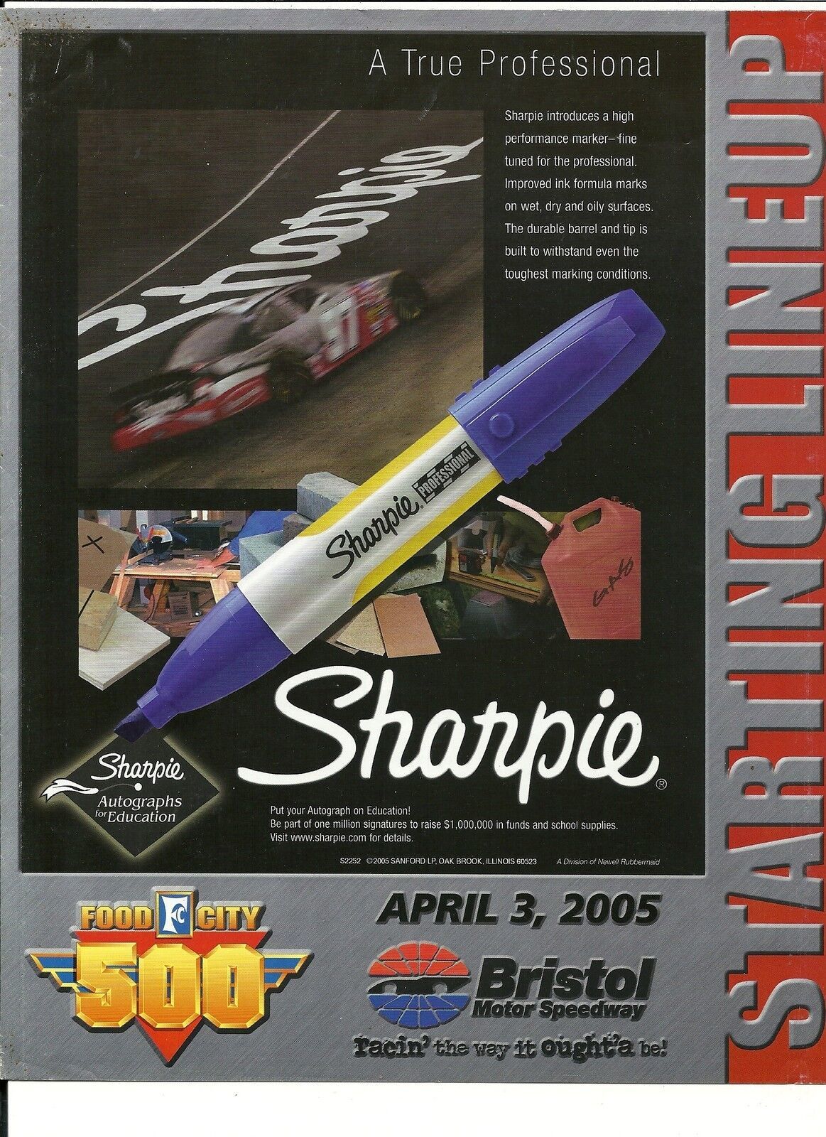 2005 Food City 500 Starting line Up - $5.03