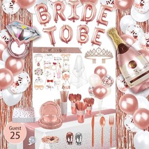 276 Pcs Bridal Shower Decorations, Bachelorette Party Decorations-Tableware Set  - £51.71 GBP