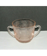 Vintage Pink Depression Glass SUGAR BOWL Dogwood Pattern - £12.38 GBP