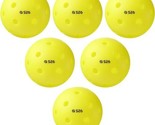 Pickleball Balls, 6 Pc  Durable and High Visibility Ball Bright Green - $14.01