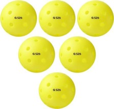 Pickleball Balls, 6 Pc  Durable and High Visibility Ball Bright Green - £10.95 GBP