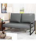 Awqm Mid-Century Modern Solid Loveseat Sofa Upholstered Faux, Assembly, ... - £183.95 GBP