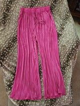 Shein Sz 2XL Pink Wide Leg Palazzo Formal Evening Mini Pleated Pants - £27.08 GBP