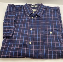 Orvis Button Up Shirt Mens XL Multicolor Blue Plaid Cotton Short Sleeve Cotton - £16.34 GBP