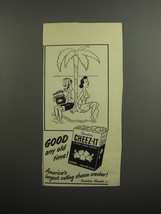 1952 Sunshine Cheez-it Crackers Ad - Good any old time - Stranded on Island - £14.78 GBP